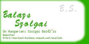 balazs szolgai business card